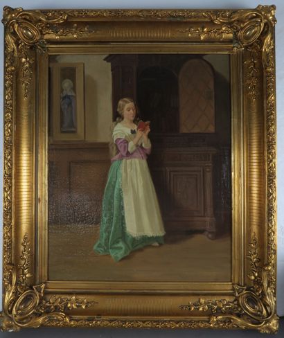 École Allemande XIXe siècle
Jeune femme
Huile...