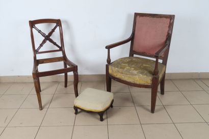 Tabouret curule en acajou
Angleterre XIXe...