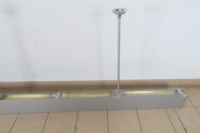 Grand plafonnier suspension en acier et aluminium...