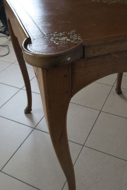 Table à jeux carrée en merisier, plateau...