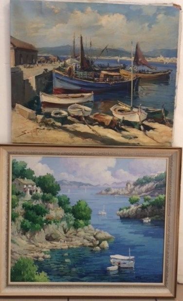 Joseph SARQUELLA (1928-2000) 
Voiliers au...