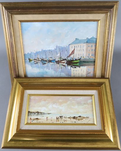 Christian DELOBEL (1933-2012)
Bateaux à quai
Deux...
