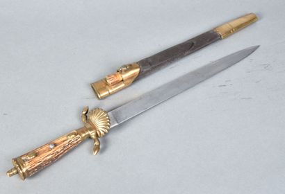 GERMANY 
Venery dagger
Horn handle with 3...
