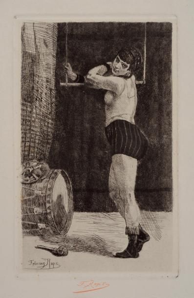 Félicien Rops (1833-1898)
La femme au trapèze....