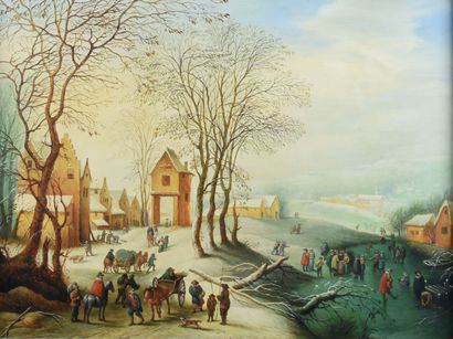 Dans le goût de Bruegel
Paysage animé sous...