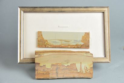 Deux paisina rectangulaires à dominantes...