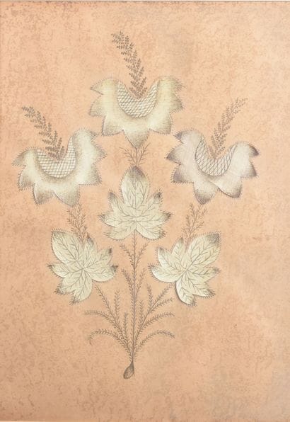 Herbier 
Deux techniques mixtes sous-verren
H....