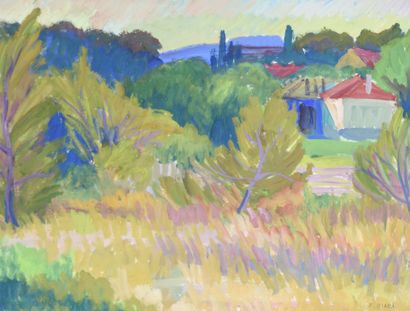 François DIANA (1903-1993)
Provence Landscape
Gouache,...