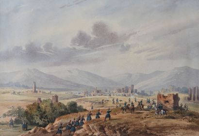 Gaspard GOBAUT (1814-1882)
The battle
Watercolor,...