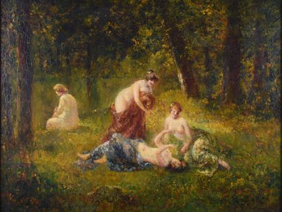 François MAURY (1861-1933)
Women in an undergrowth
Oil...