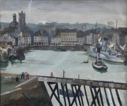 Léon GAMBIER (1917-2007)
The Port of Dieppe,...
