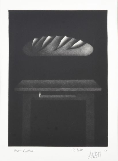 Mario AVATI (1921-2009)
The Bread
Black etching,...