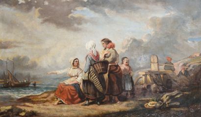 19th century FRENCH SCHOOL
Women and children...