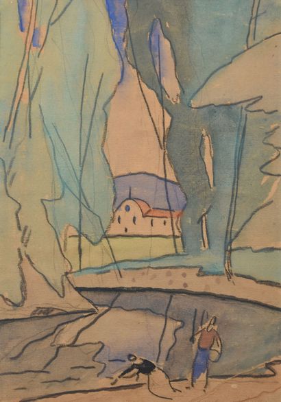 Louis-Mathieu VERDILHAN (1875-1928)
Washerwomen...