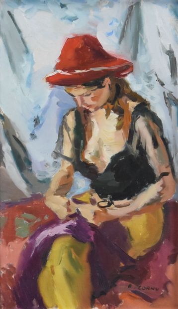 Pierre CORNU (1895-1996)
La Couture
Oil on...