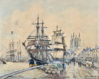 FRANK-WILL (1900-1950)
Fécamp
Watercolor,...