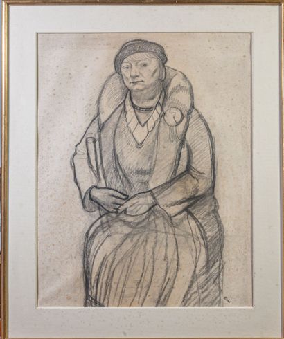 Georges KARS (1880-1945)
Seated Woman 
Charcoal...