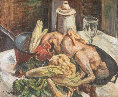 André FAVORY (1888-1937)
Rooster on the kitchen...