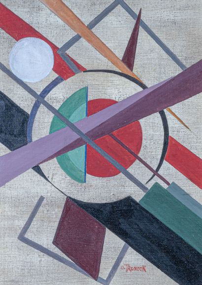 Oscar TRONECK (XXe siècle)
Abstraction constructiviste
Huile...
