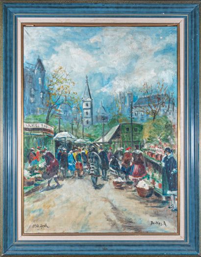 Antal BERKES (1874-1938)
Marché à Budapest...
