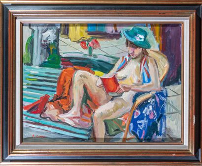 Pierre CORNU (1996-1995)
The Nude Model Reading,...