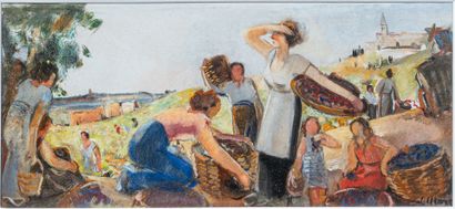 Louise MOREL (1898-1974)
Les vendanges, project...