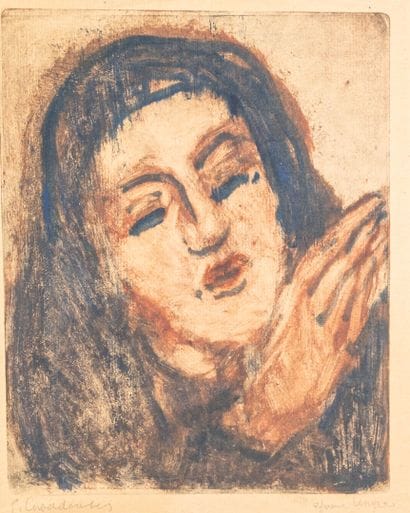 Pierre COMBET-DESCOMBES (1885-1966)
L'Implorante
Two-color...