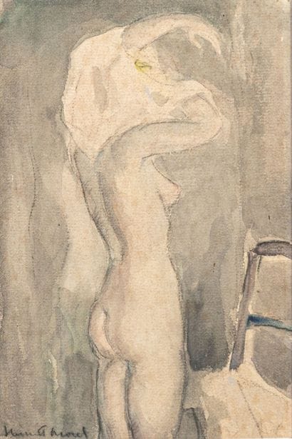 Henriette MOREL (1883-1956)
Young Woman Dressing
Watercolor...