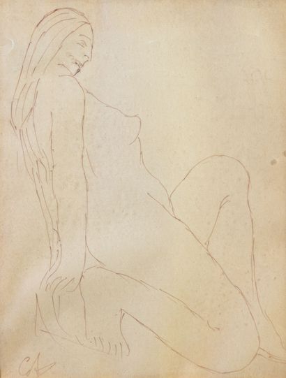 Georges SALENDRE (1890-1985)
Nude in Profile
Ink...