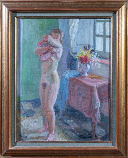 Pierre DEVAL (1897-1993)
Young girl undressing
Oil...