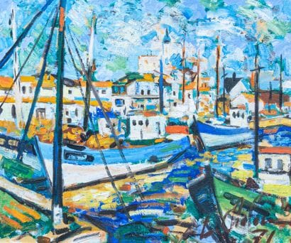 Léon CHALOIN (1920-1982)
Small port, 1971...