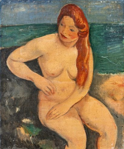 Georges KARS (1880-1945)
Bather
Oil on panel,...