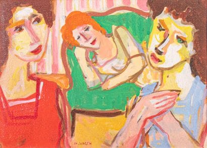 Charles WALCH (1896-1948)
Female conversation
Gouache,...