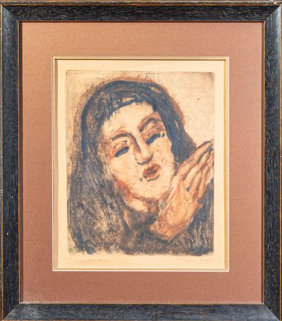 Pierre COMBET-DESCOMBES (1885-1966)
L'Implorante
Two-color...
