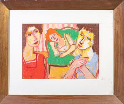 Charles WALCH (1896-1948)
Female conversation
Gouache,...