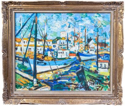 Léon CHALOIN (1920-1982)
Small port, 1971...