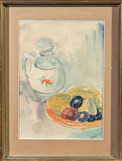 Georges KARS (1880-1945)
Fruit and pitcher...