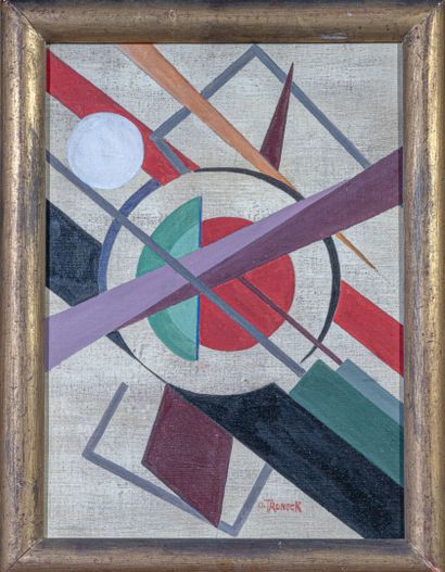 Oscar TRONECK (XXe siècle)
Abstraction constructiviste
Huile...
