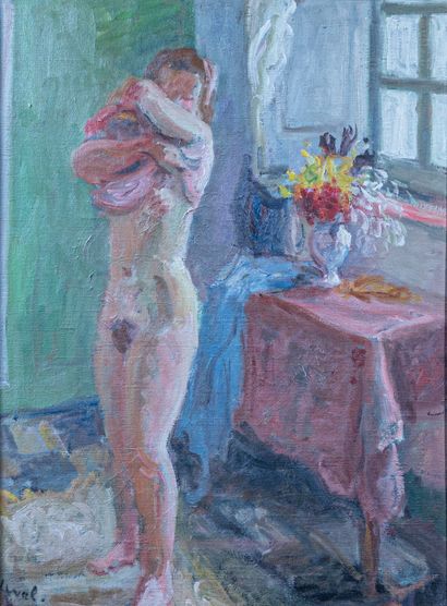 Pierre DEVAL (1897-1993)
Young girl undressing
Oil...