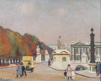 Robert LOTIRON (1886-1966)
Paris, The Tuileries
Oil...