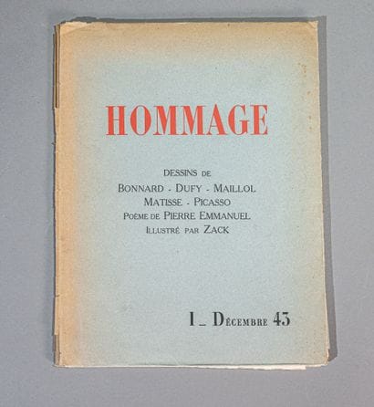 Hommage, Monaco, December 1943
Sheet, blue...