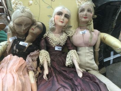 Lot de 4 poupées de sofa, tissu bourré membres...