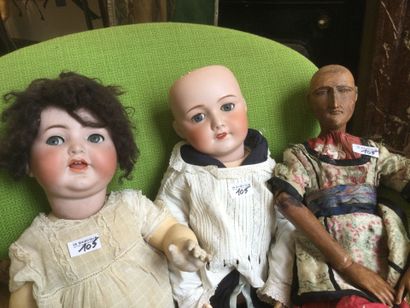 Lot de 3 poupées,
-« SIMON & HALBIG 126 Germany...