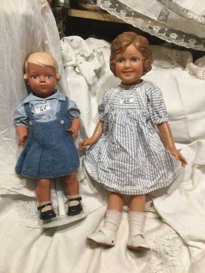 Deux rares poupées celluloïd :
- Marie-France,...
