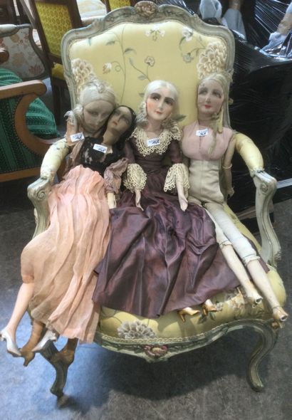 Lot de 4 poupées de sofa, tissu bourré membres...