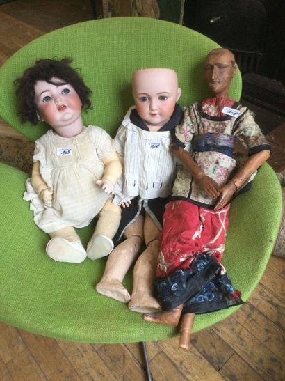 Lot de 3 poupées,
-« SIMON & HALBIG 126 Germany...
