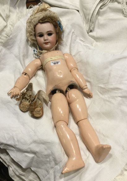 « DEP 10 » poupée tête biscuit avec tampon...