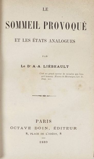 (Animal magnetism). LIEBEAULT (A. A.). LE...