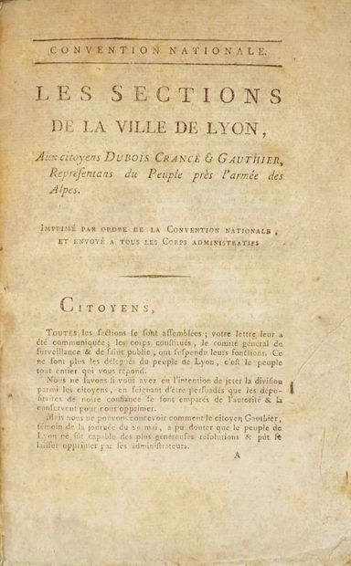 (Lyon). NOMPERE -DELARUE. Séance de la cour...