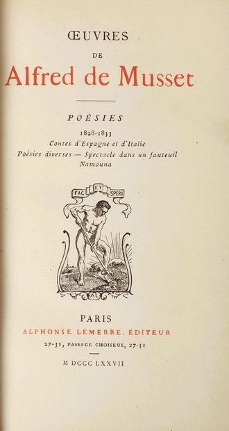 MUSSET (A. de). OEUVRES COMPLETES. Poésies...